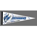 White Synthetic Felt Pennant 12" x 30"